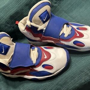Nike Kids White, Blue, and Red Sneakers